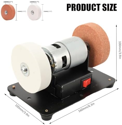 Mini Bench Grinder Electric Benchtop Sander, 96W Electric Grinding Machine