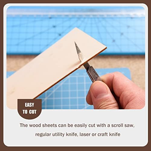 12 Pack Basswood Sheets for Crafts 12 x 4 x 1/8 Inch-3 mm Thick Unfinished Plywood Sheets Thin Craft Wood Sheets Boards for Drawing,Painting, Wood Engraving, Wood Burning,DIY Laser Cutting Projects