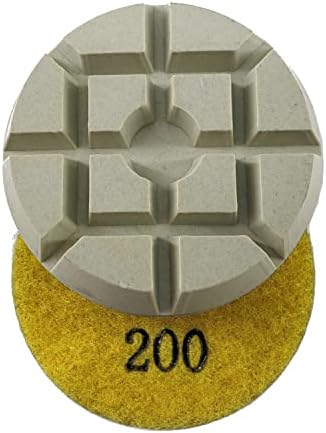 3" Resin Bond Diamond Polishing Pads for Concrete and Stone, 200 Grit