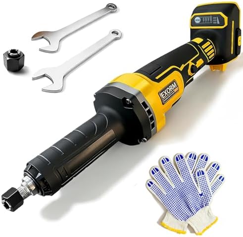 Upgraded Cordless Die Grinder Compatible with Dewalt 20V MAX Battery,Electric Grinder with 26000 RPM Brushless Motor,1/4" Precision Chuck, for Rust Removal, Grinding, Polishing (Battery Not Included)