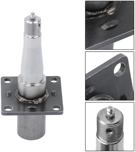 Trailer Round Spindle #84 with 4-Hole Flange Weld On 1.75 Inch with Fastening Accessories