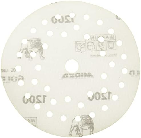 Mirka Gold Film Multifit 5 Inch Sanding Discs 1200 Grit Hook & Loop 50 Pack
