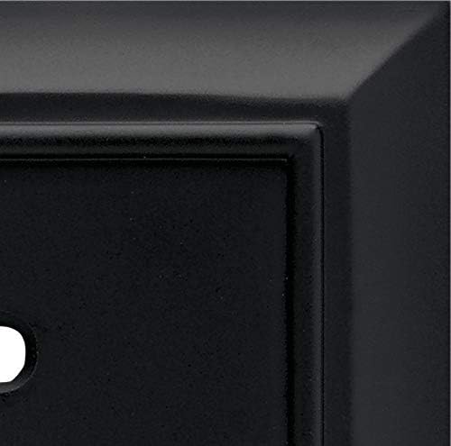 Franklin Brass Architectural (1-Pack) Decorative Light Switch Cover Matte Black 2-Gang Decorator/Rocker Wall Plate Double Electrical Outlet Guard 64211