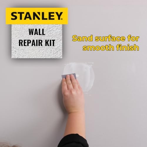 Stanley Drywall Patch Repair Kit -12x9.5 Fl Oz., Complete Drywall Patch Solution for Home DIY, includes Wall Hole Filler, Spackle Wall Repair and Putty Hole Repair - 12 Pack