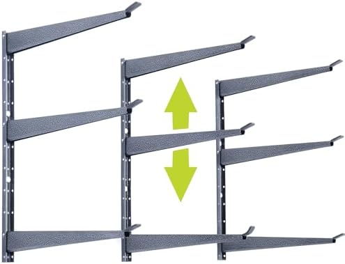 Delta Heavy Duty Lumber Storage Rack Cycle, Holds Up to 720 lbs - 3-Tier Wide Wood Storage Rack with Fully Adjustable Arms - Steel Construction Storage Solution for Garage, Basement & Pantry