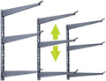 Delta Heavy Duty Lumber Storage Rack Cycle, Holds Up to 720 lbs - 3-Tier Wide Wood Storage Rack with Fully Adjustable Arms - Steel Construction Storage Solution for Garage, Basement & Pantry