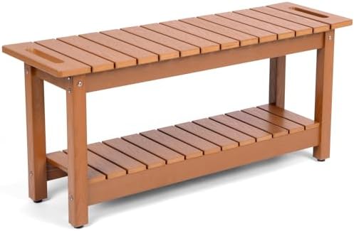 41" Shower Bench, Waterproof HIPS Shower Stool for Shaving Legs