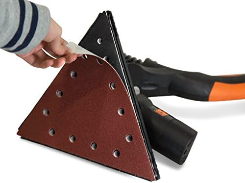 WEN 6377SP240 240-Grit Hook & Loop 11-1/4-Inch Triangle Drywall Sander Sandpaper, 10 Pack