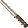 Drill America SC-2A Carbide Burr/Rotary File Cylindrical Radius-End Double Cut for Die Grinder 5/16" Dia. x 1" Cut Length with 1/4" Shank and 2-3/4" Overall Length, DUL Series