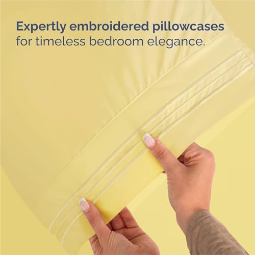 King Size 4 Piece Sheet Set - Comfy Breathable & Cooling Sheets - Yellow
