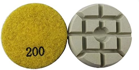 3" Resin Bond Diamond Polishing Pads for Concrete and Stone, 200 Grit
