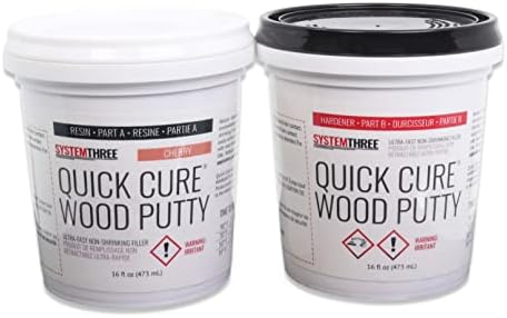 System Three Quick Cure Putty, Cherry, Quart Kit