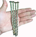 200 pcs 6" Galvanized Metal Spiral Stakes,Turf Nails,Grass Landscape Spikes