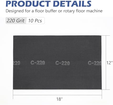 HUAALIUCHE 12"x18" 220 Grit Sanding Screen Sheets (10-Pack) – Professional Silicon Carbide Mesh for Hardwood Floor Screening, Drywall Sanding, and Aggressive Finish Removal – Reusable & Clog-Resistant