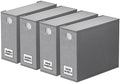 SpaceAid 4 Pack Bed Sheet Organizers and Storage, Foldable Organizer for Linen Closet, Sheets Set Folder Keeper with Window XL (Queen & King Size) Organizing Bedding Container, Gray 91ZDSN-SL01-G4