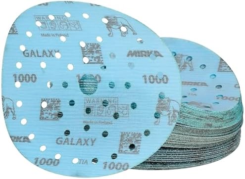 Mirka Galaxy Multifit 6 Inch Ceramic Discs, 1000 Grit, Hook & Loop, 50 Pack