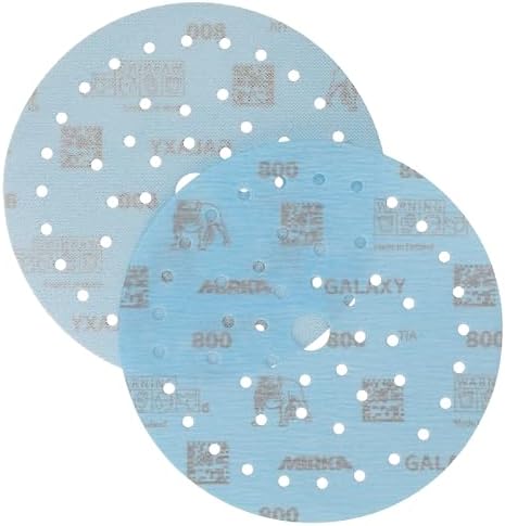 Mirka Galaxy Multifit 6 Inch Ceramic Discs, 800 Grit, Hook & Loop, 50 Pack