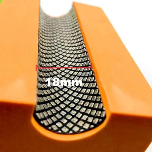 Concave Electroplated Diamond Sanding Block, 100 Grit Curved Polishing Pad for Grinding Trimming Granite Marble Glass Stone Tile Wood (1 Piece)