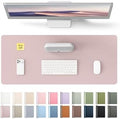 YSAGi Leather Desk Pad Protector, Office Desk Mat, Large Mouse Pad, Non-Slip PU Leather Desk Blotter, Laptop Desk Pad, Waterproof Desk Writing Pad for Office and Home (Grayish Lavender, 23.6" x 13.8")