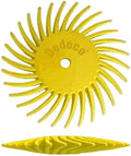 Dedeco Sunburst Radial Bristle Discs 48-Pack - 5/8" Curved Knife-Edge - Yellow 80 Grit (Coarse) - Aluminum Oxide for Polishing & Finishing