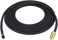 SÜA - Gas Hose for 20 Series Water-Cooled TIG Torches - 12.5 Feet - Super Flex Black Braided - Model 45V09-R