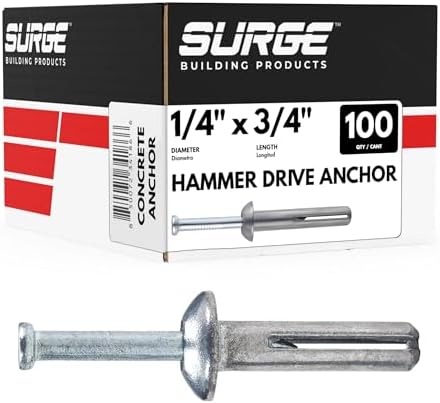 1/4" x 3/4" Hammer Drive Nail in Concrete Anchor (Box of 100)
