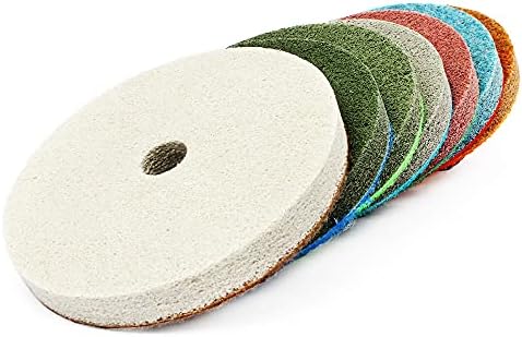 4 Inch Sponge Fiber Diamond Polishing Pads 7 Pcs Set for Marble Polishing Cleaning