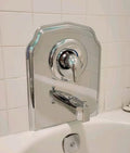 UPDATE PLATE for Single Handle Tub & Shower Valves, Space-Saving, Problem Solved (Chrome)