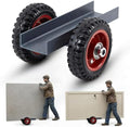 Moving Panel Dolly, Door Dolly 350 Lbs / 160 kg Load Capacity, up to 2.76'' Width Capacity, Heavy Duty Cart with 6'' Solid Rubber Wheels, Steel Mover for Wood, Plywood, Door, Fence