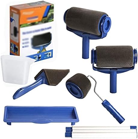 Seamless Paint Roller Brush Tool Flocked Edger Wall Painting with 2 Roller
