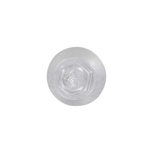 Fasteners Plus ST Fastening Kwikseal Woodbinder Metal to Wood #10 x 1-1/2" Polar White Screws with EPDM Rubber Washer, 250-Count - Designed for Metal Roofing and Siding Panels