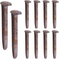 10 pcs Railroad Spike Carbon Steel Rail Road Spike Ties, 6.5 Inch, Corroded
