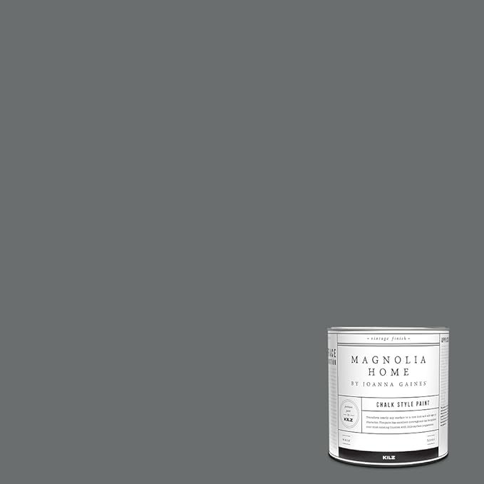 Magnolia Home by Joanna Gaines Chalk Style Interior Paint for Furniture and Cabinets, Ultra-Matte, TEXAS STORM - 1 Quart