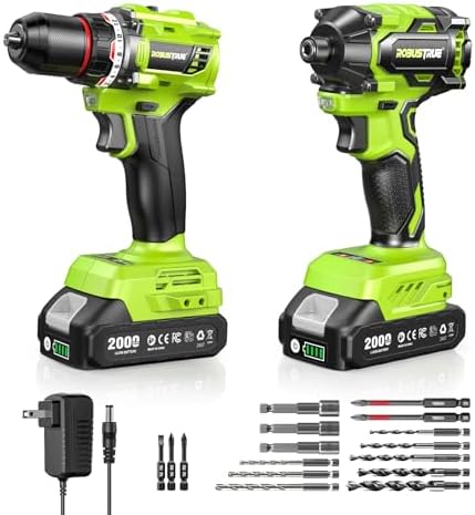 Robustrue 21V Brushless Drill & Impact Driver Combo Kit for DIY