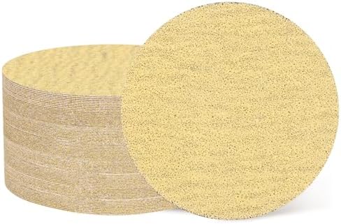 HARFINGTON 50 Pcs 3 Inch Sanding Discs 80 Grit Yellow Aluminum Oxide