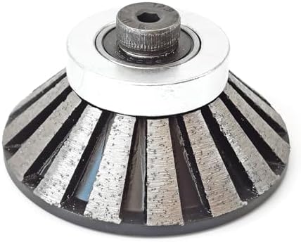 E20 3/4 inch Bevel Diamond Hand Profile Wheel Segmented Granding Router Bit with M10 Thread for Stone Granite Marble Concrete Quartz Countertop Floor Tile Edge