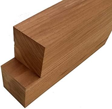 Barrington Hardwoods Walnut Lumber Turning Blank Squares - 3" x 3" (2 Pcs) (3" x 3" x 18")