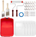 Mister Rui 20-Piece Paint Roller Kit, 4 Inch and 9 Inch Microfiber Rollers