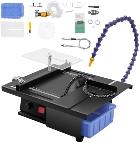 Gem Faceting Cutting Carving Polishing Machine, 1850W 110V Jewelry Lapidary Saw Portable Table Saw Jewelry Jade Polishing Grinding Tool Stepless Speed Regulation Jade Grinder Machine for Hardware Shop