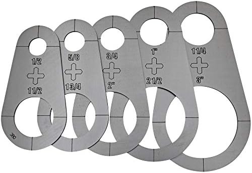 Plasma Stencil - Circle Cutter - Plasma Cutter Guide 5 pc. Kit - .380"