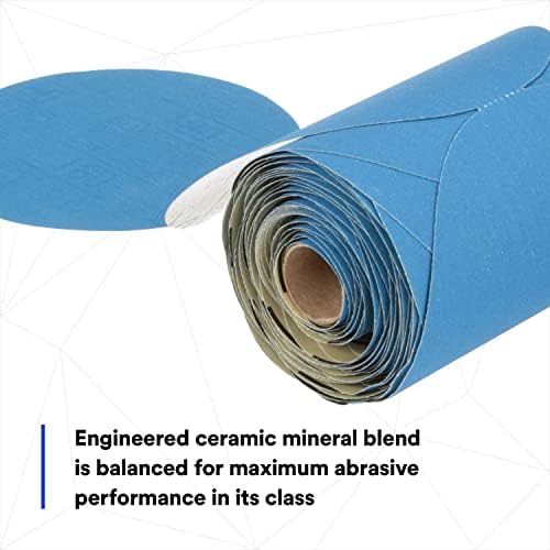 3M Stikit Blue Abrasive Disc Roll, 321U, 36206, 6 in, 180+ Grade, No Hole