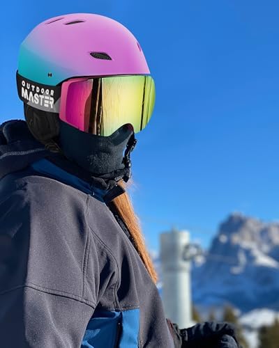 OutdoorMaster Kelvin Ski & Snowboard Helmet Set with RPO Goggles