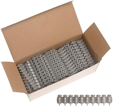 1000x Collated Concrete Nails 5/8 Inch (16mm) for Hilti BX 3 (BX3) Cordless Concrete Nailer, B3 MX Collated Strip, Full Round Head Hardened Steel Pins for Metal Track, Drywall & Concrete