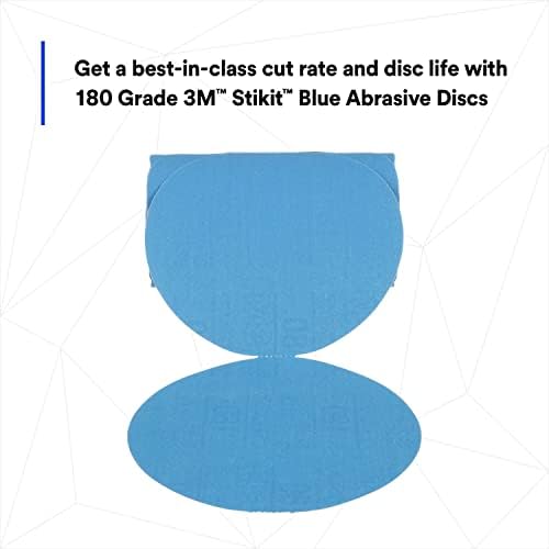 3M Stikit Blue Abrasive Disc Roll, 321U, 36206, 6 in, 180+ Grade, No Hole
