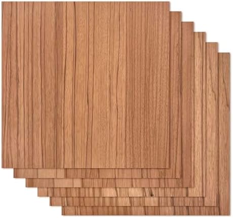 Proflex Red Rose Plywood 24pcs, 1/8" x 12” x 12” Real Wood Plywood Sheets Premium “A” Grade with Smooth Sanded Finish, Perfect for Laser Cutting & Engraving, Crafts, and DIY Projects.