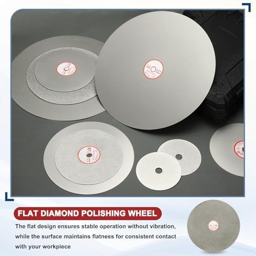 10 Inch x 1/2" Arbor Diamond Flat Lap Disc, 60 Grit