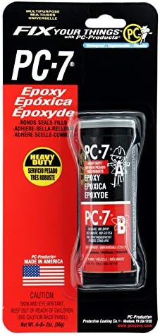 PC Products PC-7 Epoxy Adhesive Paste, Two-Part Heavy Duty, 2oz in Two Jars, Charcoal Gray 27776 (Pack of 1)
