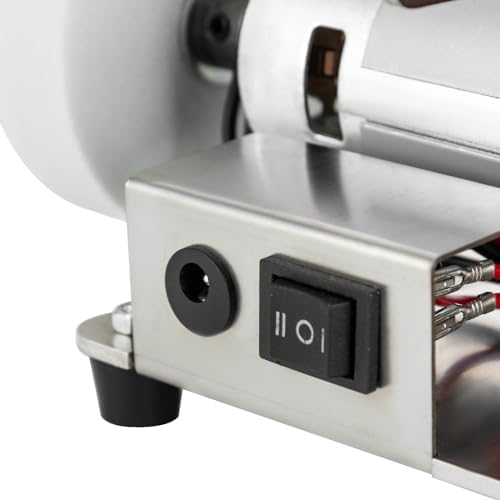 Mini Adjustable Platform Belt Sander, Stainless Steel Low Noise Electric Bench Grinder Sanding Machine, Handcraft System Polisher for DIY Woodworking, Metal Grinding, Jewelry Making