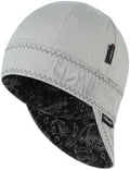 Fullsheild Reversible Welding Cap FR Cotton Welder Hat for Men Women, Grey