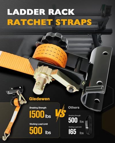 Rack Ratchet Straps, Ladder Rack Straps, Truck/Lumber/Pipe/Roof Rack Straps